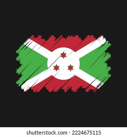 Flag of Burundi vector illustration