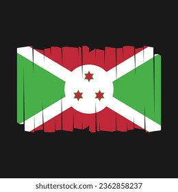 Ilustración vectorial de Bandera de Burundi