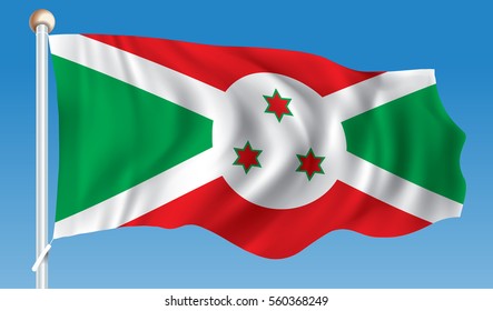 Flag of Burundi - vector illustration