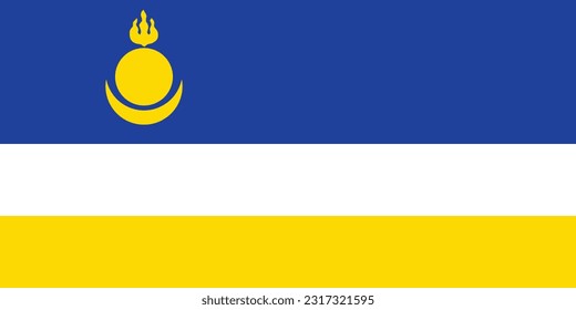 Flag of Buryatia - Vector illustration.