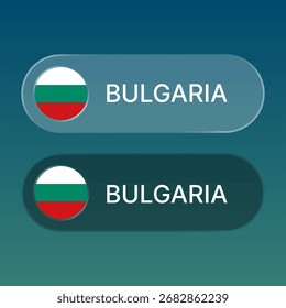 Botón de bandera con diseño de estilo de vidrio líquido
