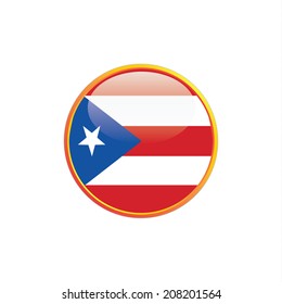 Flag button - Vector