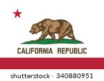 Flag of California state of the United States. Vector illustration.