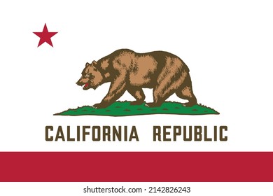 Flag of California. State of California USA. United States. United States of America US.