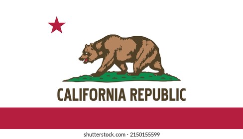 Flag of California - United States emblem graphic element Illustration template design

