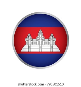 Flag of Cambodia (Round icon)