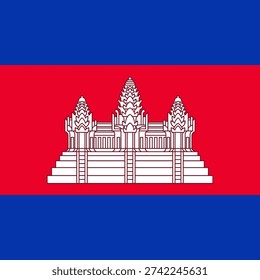 Flag of Cambodia - square variant