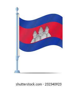 Flag of Cambodia vector illustration