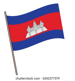 Flag of Cambodia,Cambodia Flag Icon vector illustration