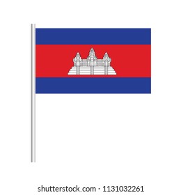 Flag of Cambodia.Cambodia Icon vector illustration,National flag for country of Cambodia isolated, banner vector illustration. Vector illustration eps10.