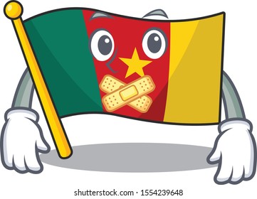 flag cameroon above silent the table cartoon