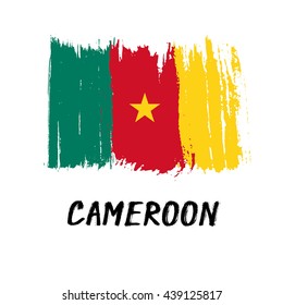 Flag Of Cameroon  - Grunge