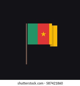 flag of Cameroon icon. vector illustration