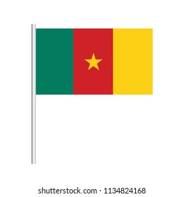 Flag of Cameroon.Cameroon Icon vector illustration,National flag for country of Cameroon isolated, banner vector illustration. Vector illustration eps10.