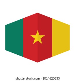 flag of Cameroon,vector illustration of Cameroon flag, official colors and proportion correctly. National Flag of Cameroon, A Flag Illustration within a Sign of the country of Cameroon.