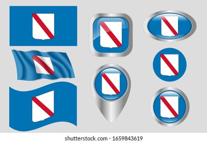 Bandera de Campania, Italia
