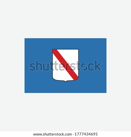 Flag of Campania - Italy state vector