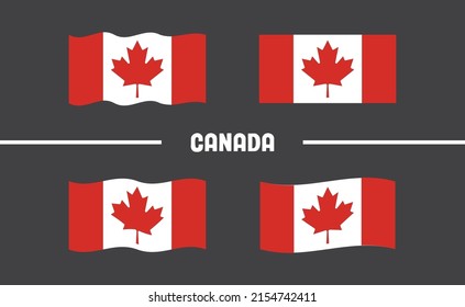 Flag of canada. Canadian national symbol. Red maple leaf.