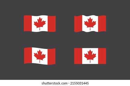 Flag of canada. Canadian national symbol. Red maple leaf.