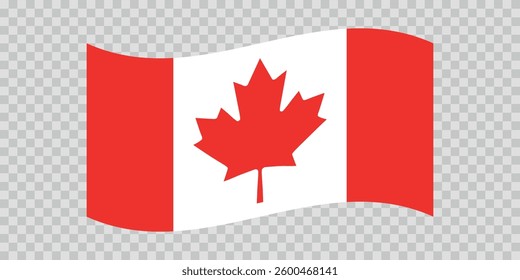 Flag of Canada. Canadian national symbol in official colors. Template icon. Abstract vector background.