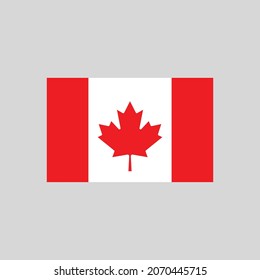 Flag of Canada color line element. Vektorelement für Webseiten, mobile App, Promo.  UI UX GUI Design Element. 