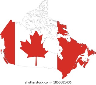 Flag Map Canada Stock Vector (Royalty Free) 356984783