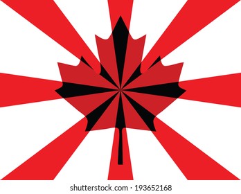 Flag of Canada Day July 1, vector background