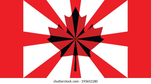 Flag of Canada Day July 1, vector background