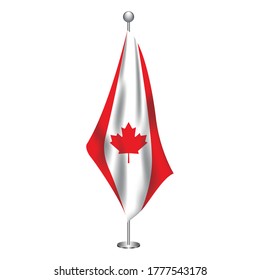 Flag of Canada. Flag detailed icon - Vector illustration