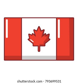 Flag canada icon. Cartoon illustration of flag canada vector icon for web