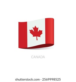 Flag Of Canada Icon Vector Design.