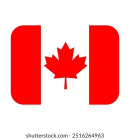 Flag of Canada icon vector. Canada flag emoticon illustration.