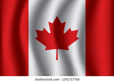 Flag of Canada. Canada Icon vector illustration eps10.