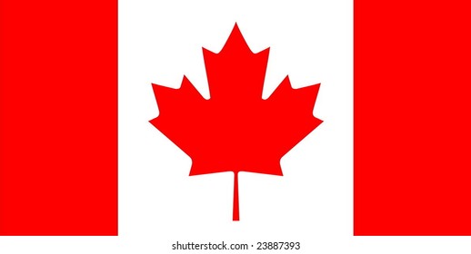 Flag of Canada. Illustration over white background