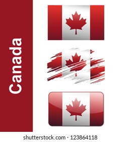 Flag Canada isolated on white background vector