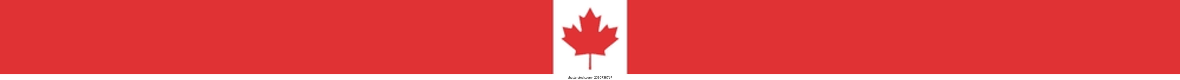 Bandera de Canadá. Una larga pancarta. Icono de marca. Color estándar. Bandera rectangular. Ilustración del equipo. Ilustración digital. Ilustración vectorial.