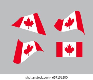 Flag of Canada, national country symbol illustration