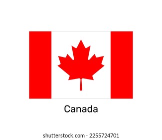 Flag of Canada. National symbol. Canada flag symbol. Vector illustration isolated on white background