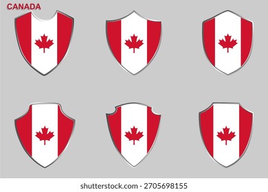 Bandera de Canadá, bandera nacional de Canadá. Ilustración vectorial