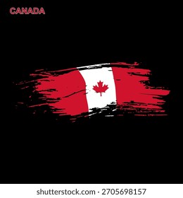 Bandera de Canadá, bandera nacional de Canadá. Ilustración vectorial