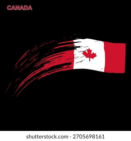 Bandera de Canadá, bandera nacional de Canadá. Ilustración vectorial