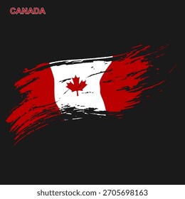 Bandera de Canadá, bandera nacional de Canadá. Ilustración vectorial