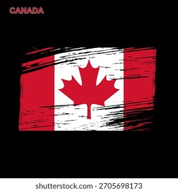 Bandera de Canadá, bandera nacional de Canadá. Ilustración vectorial