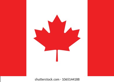 Flag of Canada. North America. eps 10.