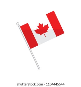 Flag of Canada. Flag of North America. isolated on a white background.