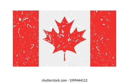 flag of canada on white background