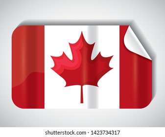 flag of canada patriotic icon