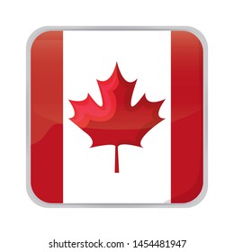 flag of canada patriotic icon