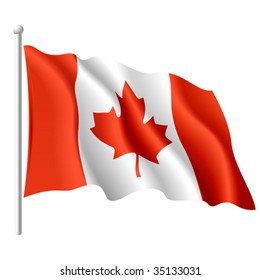 Flag of Canada. Vector.