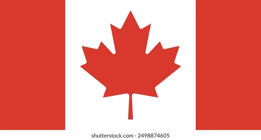 The flag of Canada, vector design